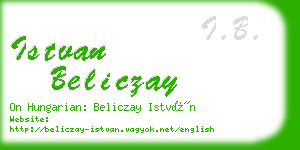 istvan beliczay business card